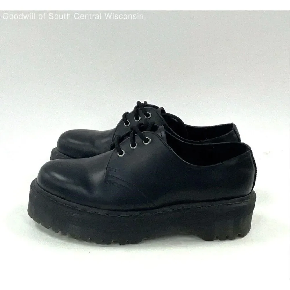 Dr. Martens 1461 Quad platform Oxfords Women’s Black Size 9 ladies